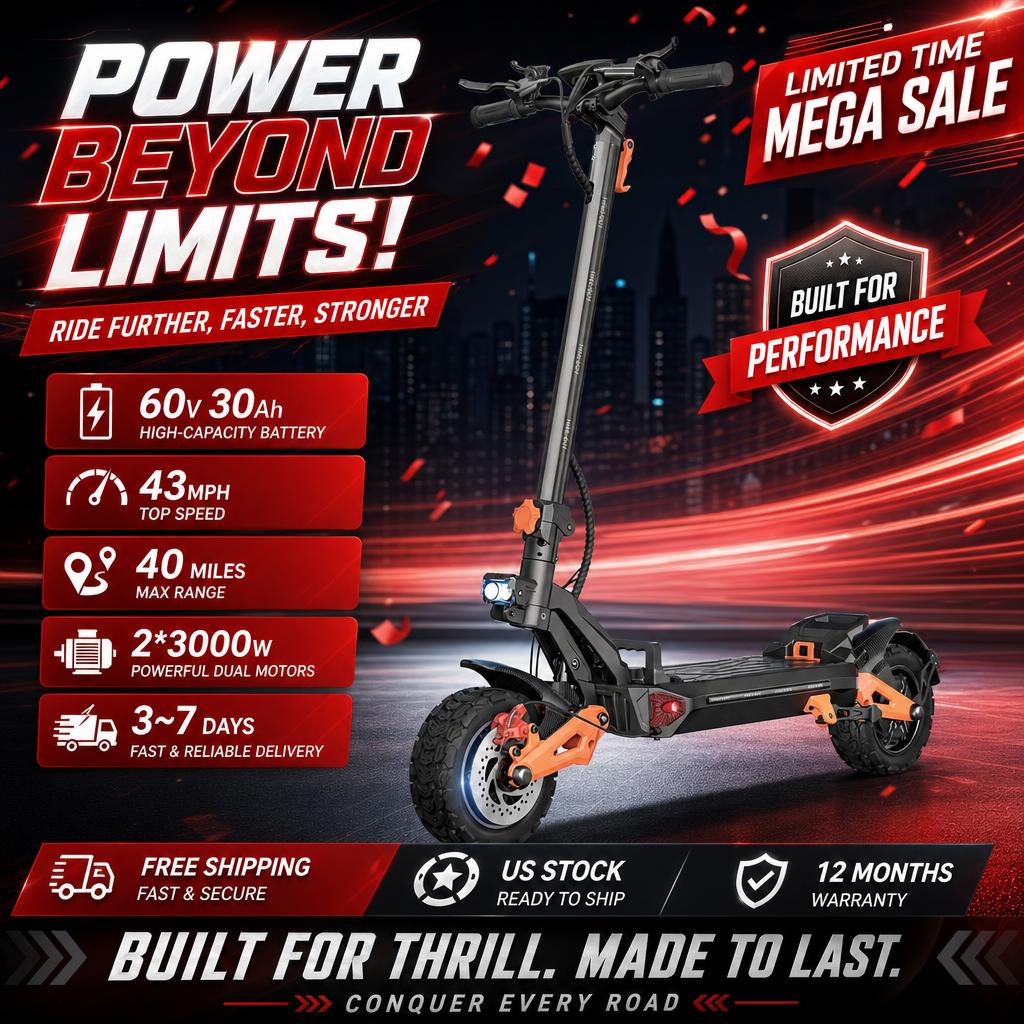 Monopattino Elettrico per Adul - 60V 30Ah Electric Scooter Battery recensione e prezzo